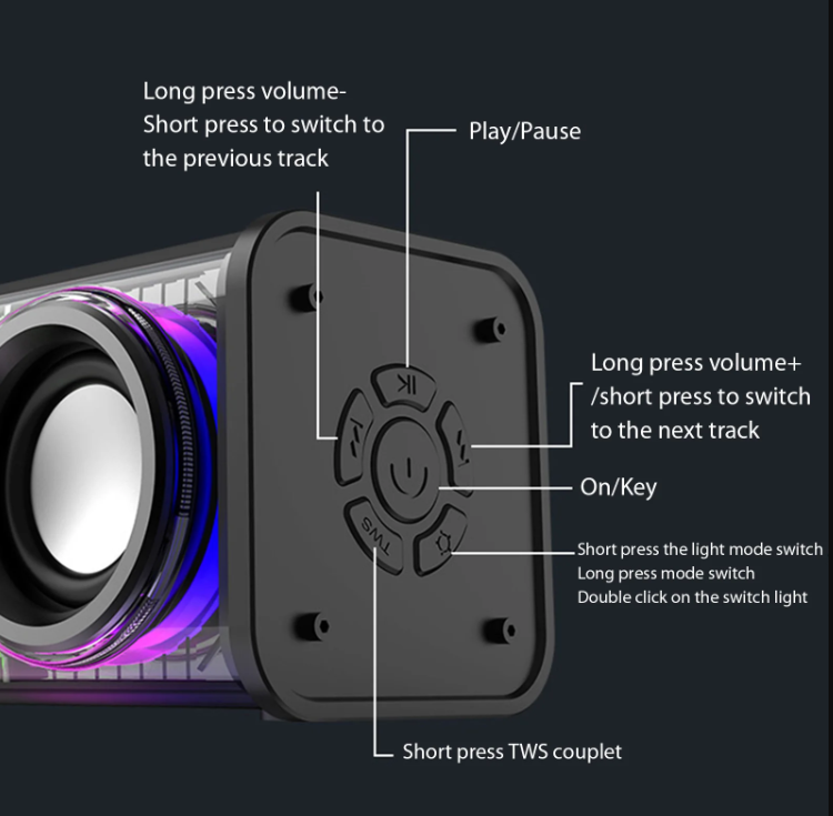 Wireless Bluetooth Speaker V8 RGB 10W