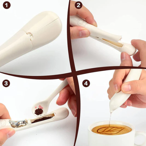 Spice Pen for Electrical Coffee Art for Latte