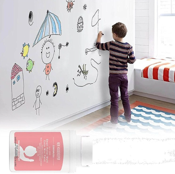 Standing Stand Wall Repair Roller Brush with Wall Repair Paste, Wall Repair Roller Brush, Wall Repair Cream, Filler Repair Graffiti, Scratches, Stains, Cracks