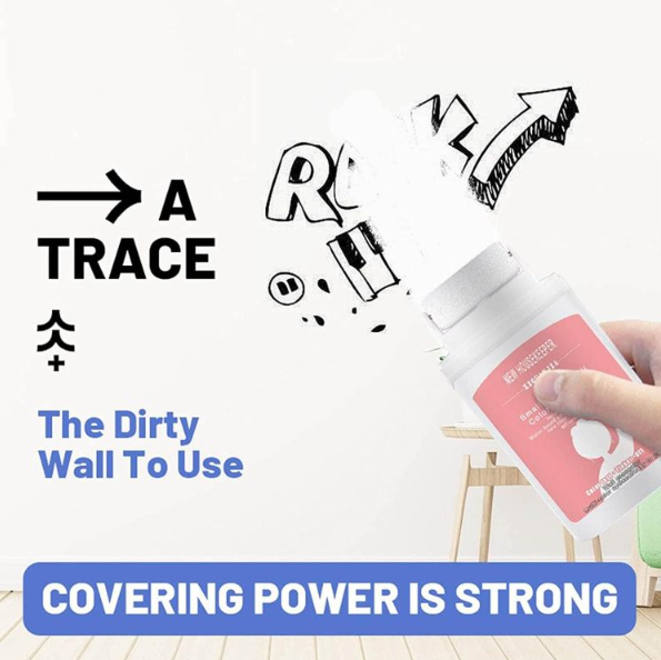 Standing Stand Wall Repair Roller Brush with Wall Repair Paste, Wall Repair Roller Brush, Wall Repair Cream, Filler Repair Graffiti, Scratches, Stains, Cracks