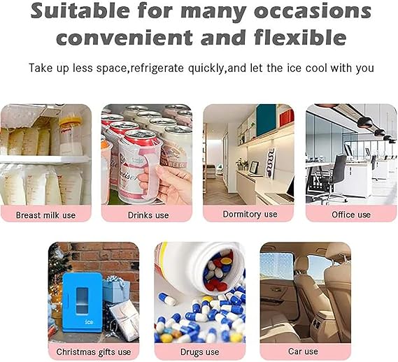 8L Mini Fridge Compact Mini Refrigerator Cooler and Warmer Single Door Mini Freezer for Cars Homes Offices Dorms