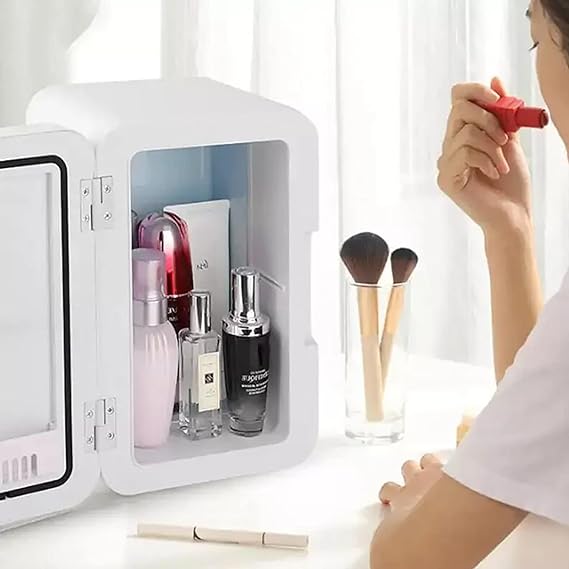 8L Mini Fridge Compact Mini Refrigerator Cooler and Warmer Single Door Mini Freezer for Cars Homes Offices Dorms