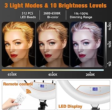 Ring Fill Light LED LJJ-22" 56Cm