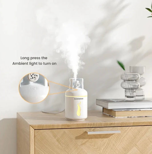 3 In 1 Gas Tank Humidifier, USB Fan, LED Light