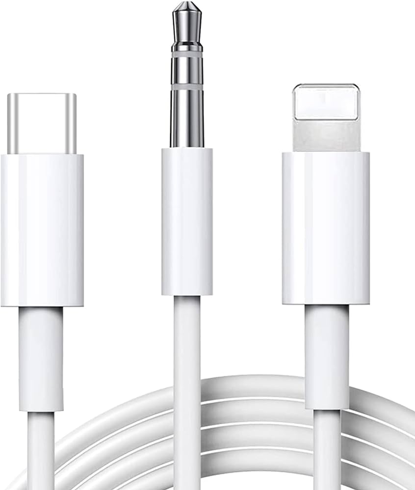 Audio Adapter Cable AUX 3.5 mm to Type-C or lightning