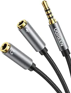 3.5mm 2 in 1  Audio Headphone  Y Splitter Cable