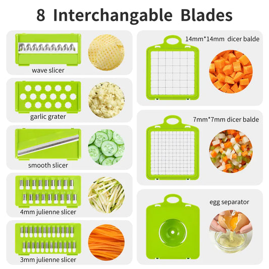 10 Pieces Vegetable Chopper Slicer