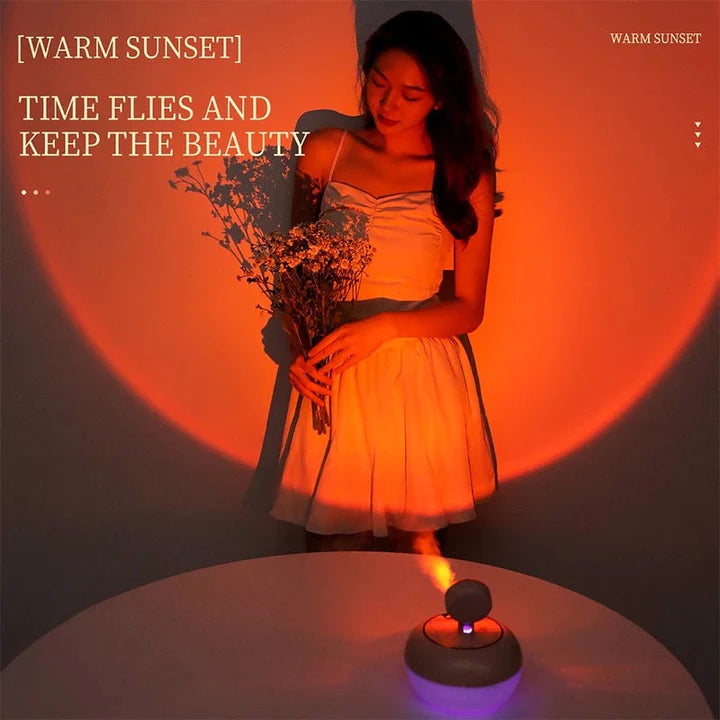 2 In 1 Sunset Lamp Air Humidifier