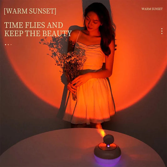 2 In 1 Sunset Lamp Air Humidifier