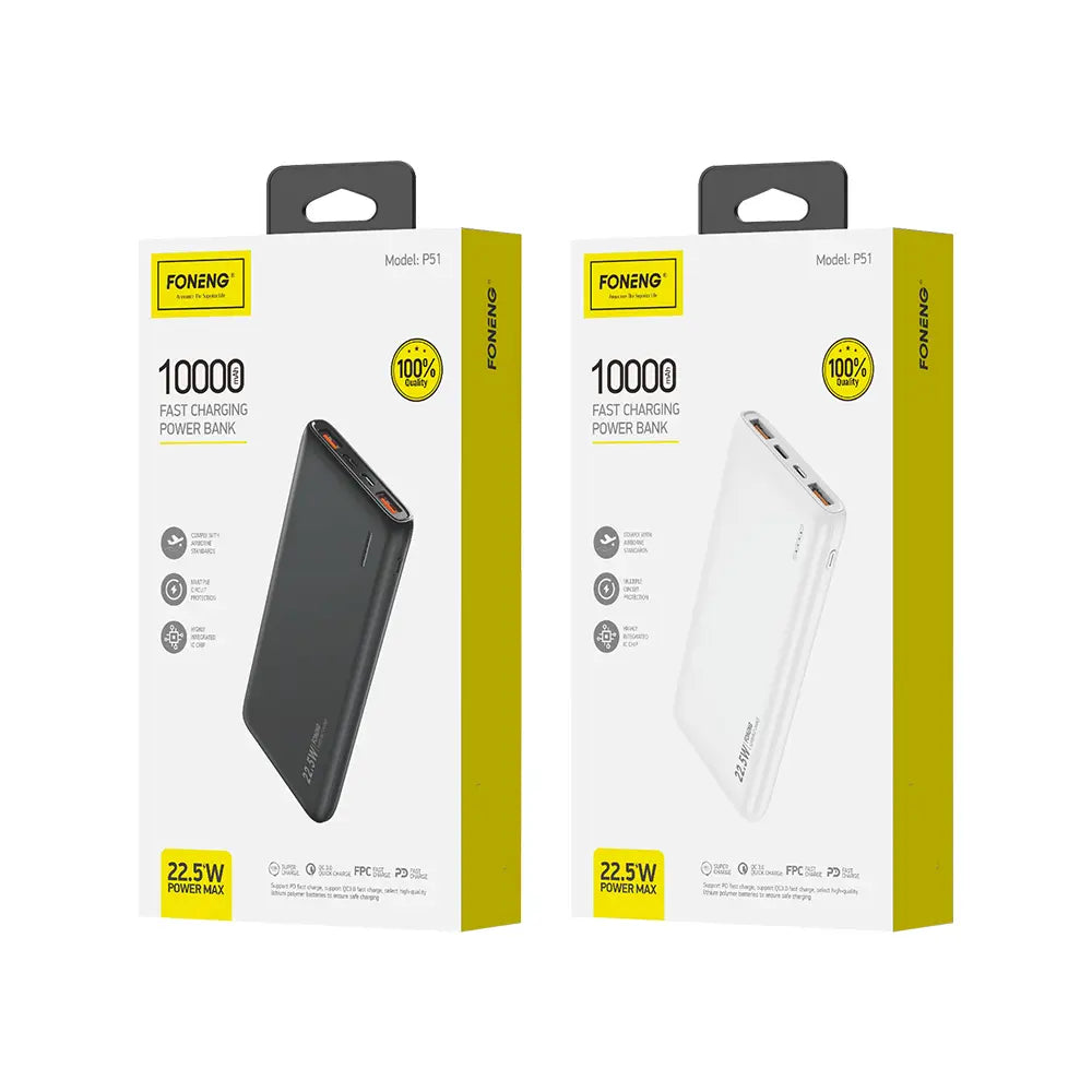 Fast Charger Power Bank 10,000 mAh Foneng P51