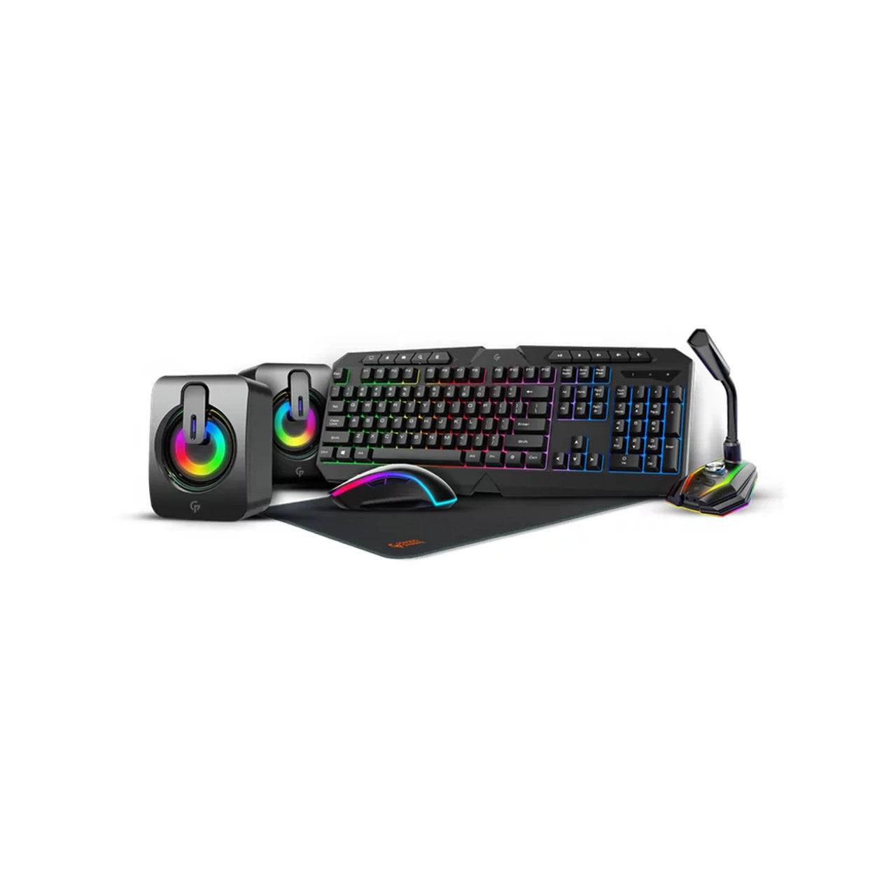 Porodo 5 in 1 Ultimate Gaming Kit with Rainbow Effect