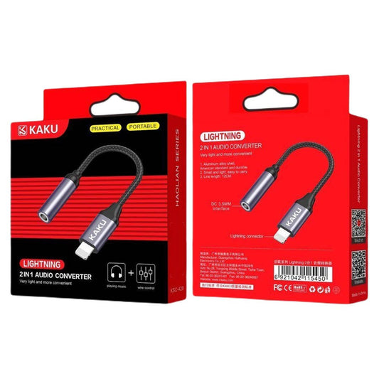 2in1 Audio Converter Kakusiga KSC-428 AUX to Lightning
