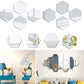Hexagon Mirror Wall Sticker Set 12pcs