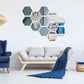 Hexagon Mirror Wall Sticker Set 12pcs