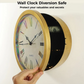 Hidden Clock Safe Retro Round Wall clock Gold Or Silver Color