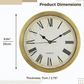 Hidden Clock Safe Retro Round Wall clock Gold Or Silver Color