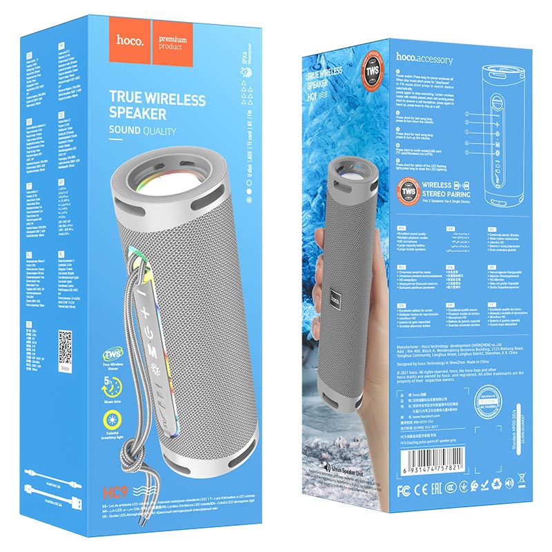 Wireless HOCO speaker sports portable loudspeaker HC9 Dazzling pulse
