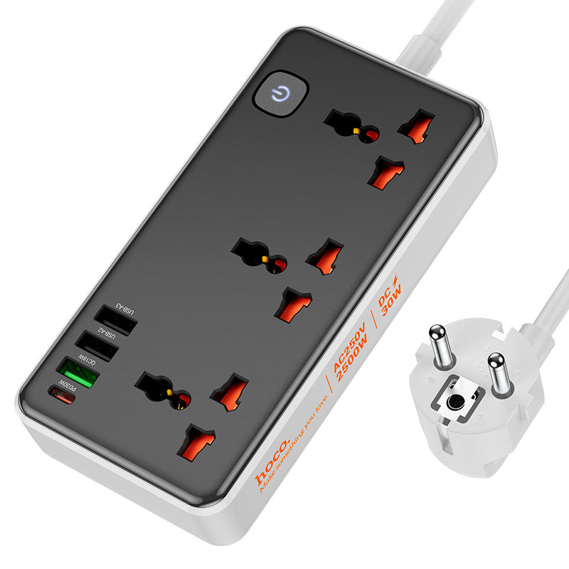 Power strip “AC8A Storm” PD30W + QC3.0 + 3 sockets EU