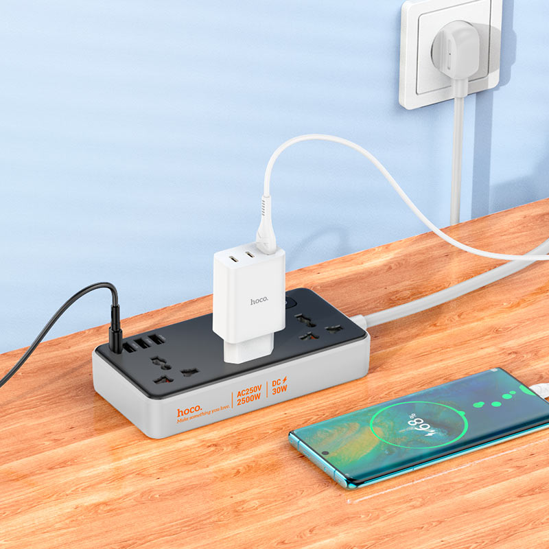 Power strip “AC8A Storm” PD30W + QC3.0 + 3 sockets EU