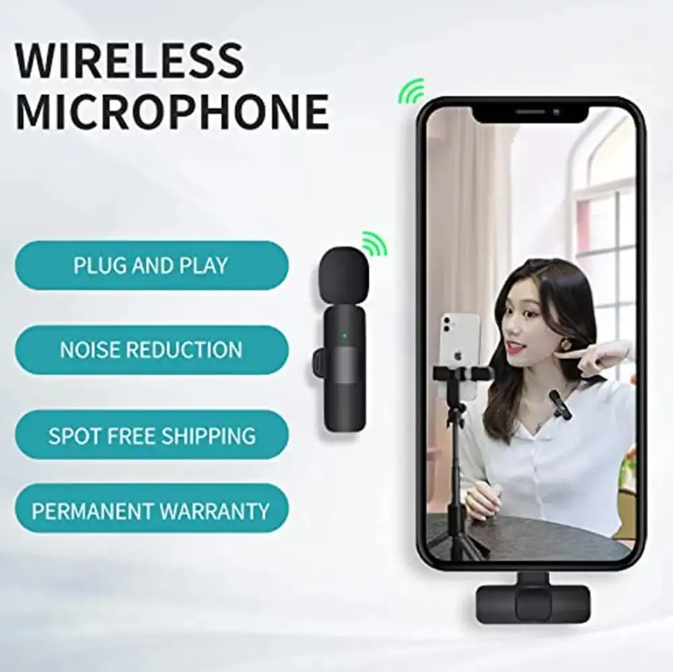 K9 Wireless single Microphone For iPhone/Android