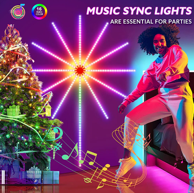 LED RGB Fireworks Light