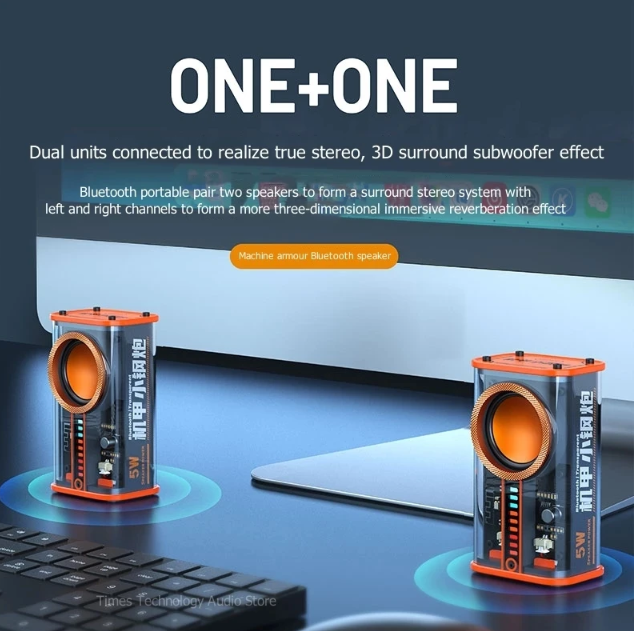 Wireless Speaker Transparent Mecha K07
