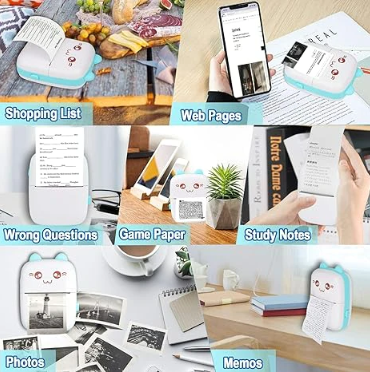 Pocket Mini Printer, Bluetooth Wireless Mini Thermal Printer