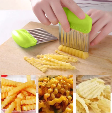 Stainless Steel Vegetable And Potato Wavy Cutter Slicer