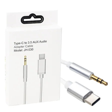 Audio Adapter Cable AUX 3.5 mm to Type-C or lightning